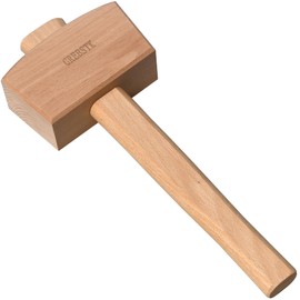 GREBSTK Wooden Mallet Manual Ice Hammer Mallet Beech Solid Carpenter Woodworking Tool 12IN