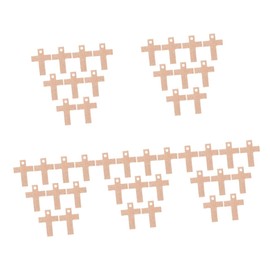 COHEALI 5sets Wooden Cross Keychain Craft Keychain Religious Charm Decor Bag Accessory 9pcs*5