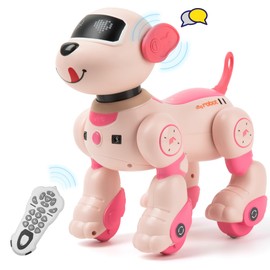 Zreswap Voice&Remote Control Robot Dog Toy: Programmable Voice Robotic Puppy for Kids Smart Interactive Robot Dog Dancing Singing Stunt Animal Toy for Toddler Toys 3-8 Year Gift