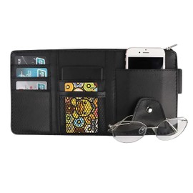 EZONEDEAL Car Sun Visor Organizer, Auto Interior Accessories Pocket Organizer - Car SUV Truck Organizer And Storage Pouch Holder, With Multi-Pocket Net Zipper - Car Visor Organizer (1Pcs)