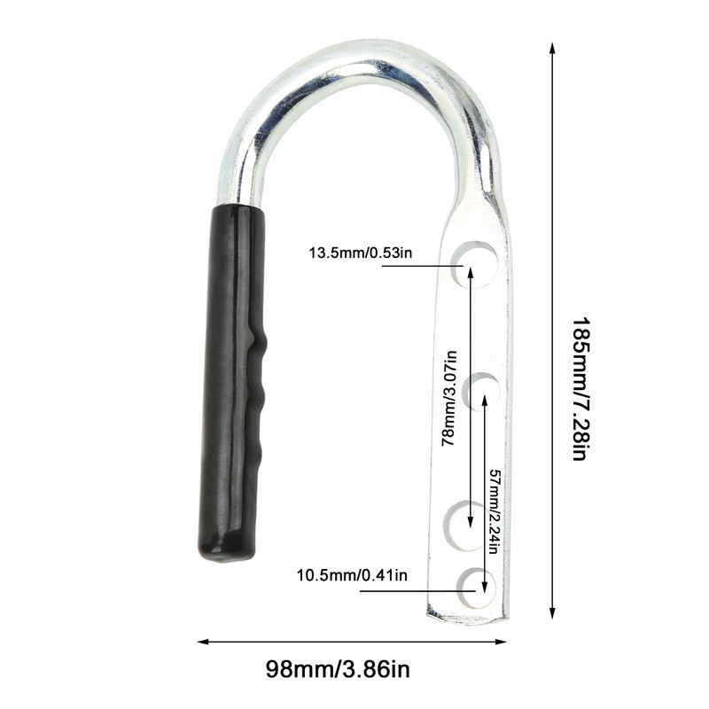 RV Caravan Boat Trailer Coupler Lift Handle Galvanized Steel Rubber