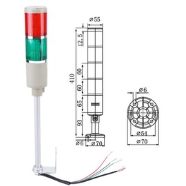 1 Piece Red/Green LED Warning Light Traffic Light 230V Small Emergency Equipment Lighting Lamp Beacon Lamp 220V