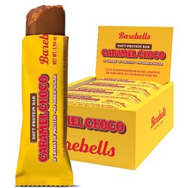 Barebells Soft Protein Bars Caramel Choco - 12 Count, 1.9oz Bars - Protein Snacks with 16g of High Protein - Fluffy Chocolate Protein Bar with 2g of Total Sugars - Soft Protein Snack & Breakfast Bars
