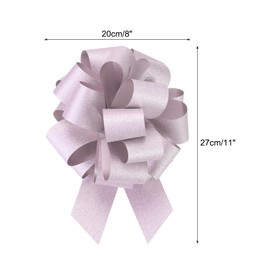 sourcing map 10pcs 11" Glitter Car Large Pull Bow Gift Wrapping Bows for Christmas Flower Presents Birthday Wedding Car, Pink