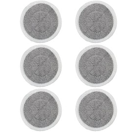VideoPUP Replacement Microfiber Steam Mop Pads,6pcs Black Gray Reusable Washable Pocket Mopping Pads Compatible with Shark S7000AMZ S7001 Scrubbing Mop