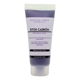 Nuestra Tierra Cosmética Mascarilla Facial Dtox Carbón Activado, con Regaliz, Despigmentante y Purificante, 60 g