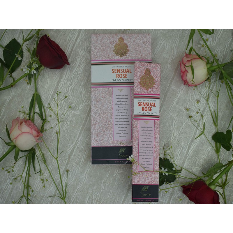 SVATV Herbal and Ancient Vedic Method Rose Incense Sticks for