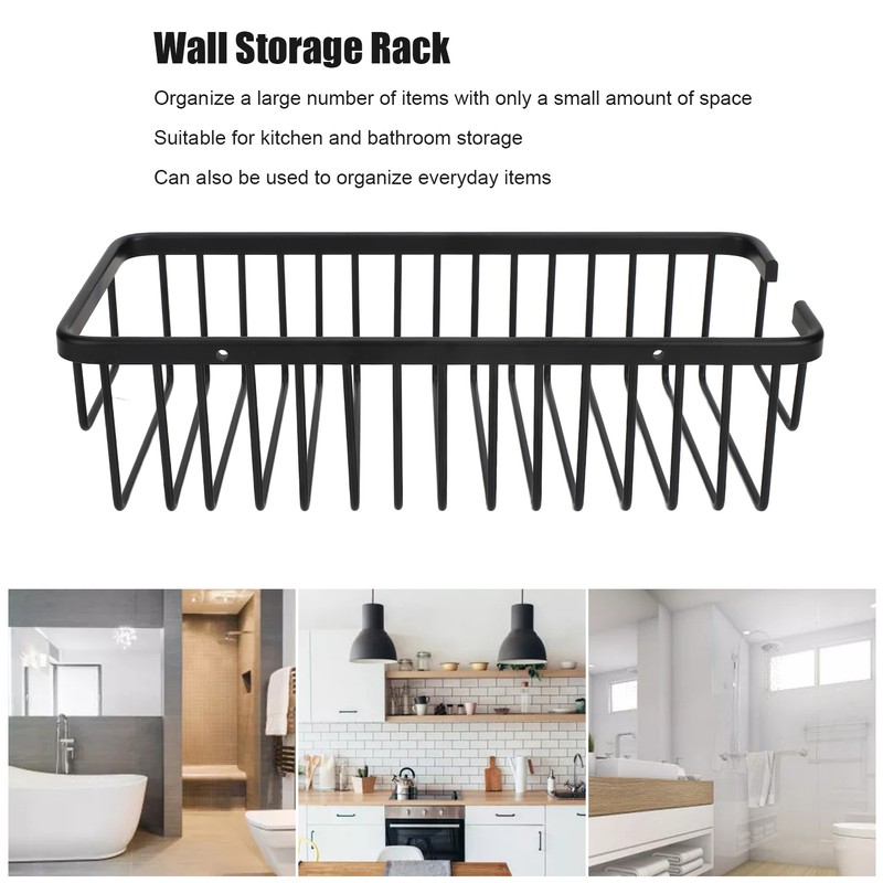 Wall Storage Rack Space Aluminum Rust Proof Large Capacity Kitchen
