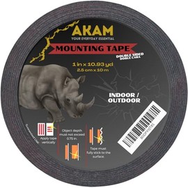 AKAM Cinta Doble Cara Extrafuerte 2.5cm x 10m | Cinta Adhesiva de Montaje