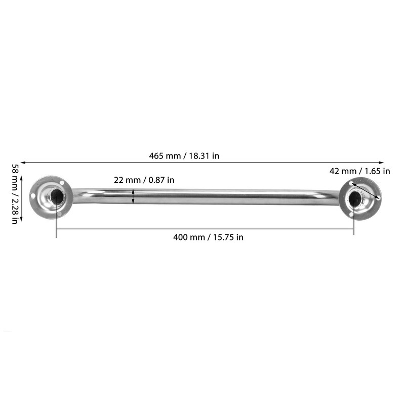Stainless Steel Grab Rail Handle Marine Polished Stainless Round Handrail