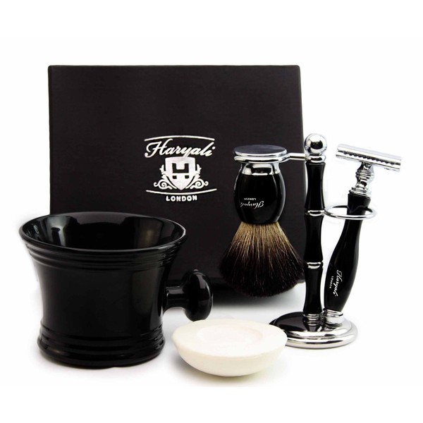 Haryali London Badger Shave Brush & Double Edge Safety Razor,