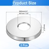 sourcing map 2 Pcs Shower Arm Flange, 0.8"x2.6"x0.3"(21x65x8mm) Stainless Steel