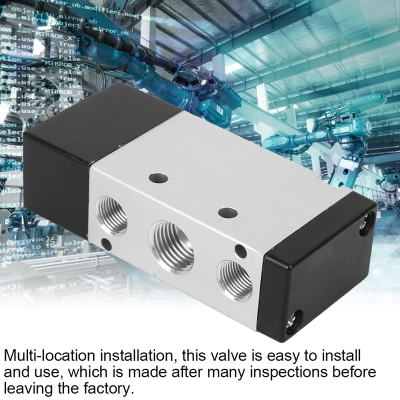 2-Position 5-Way Pneumatic Control Valve Air Valve Aluminum Alloy Mechanical