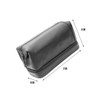 Men's Soft Black Leather Zipped Bottom Wash Bag Toiletry Bag