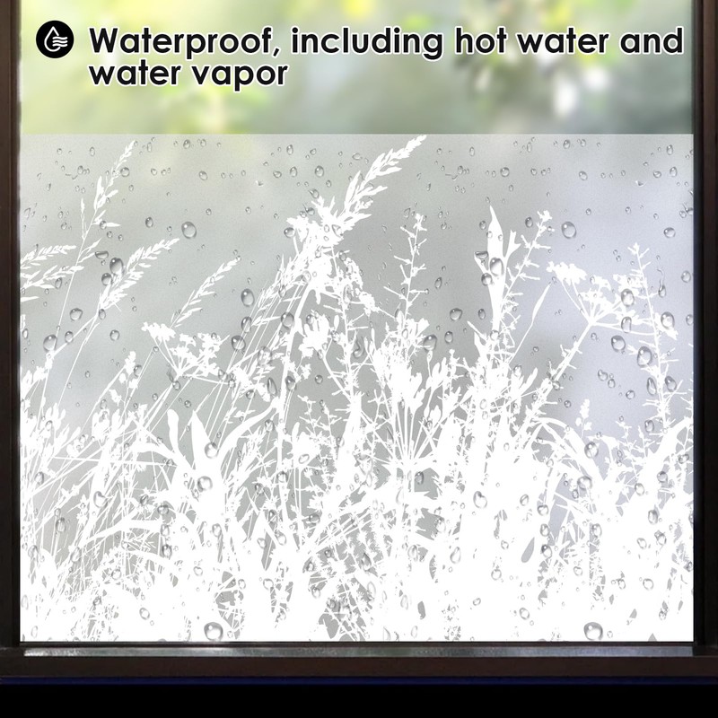 DKTIE Window Privacy Film with Installation Tools, Adhesive Peel and