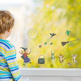 Stickerscape Room on The Broom Window Sticker (Room on The Broom) | Gruffalo and Friends Window Stickers, Gruffalo Window Stickers, Child’s Bedroom Window Decor| Easy to Apply, Cleanly Removable