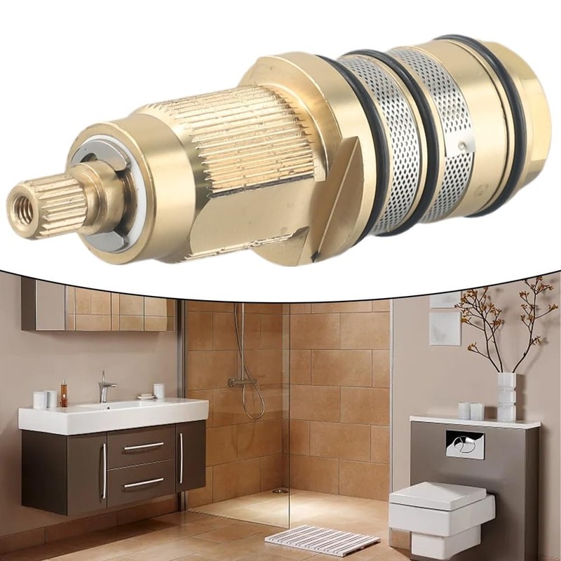 Snblzhef Thermostatic Shower Valve,Thermostatic Spool,Brass Replacement Thermostatic Shower Mixer Valves