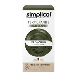 Simplicol Intense Textile Dye (18 Colours), Olive Green 1814, Dark Green: Easy Washing Machine Dye, All-in-1 Complete Pack