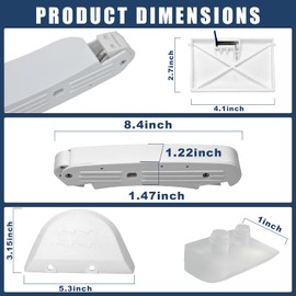Wadoy AXV417WHP Pool Cleaner Kit Compatible with Hayward Navigator Pool Vac Ultra Pool Cleaners with AXV604WHP Front and Rear Bezels, AXV434WHP Flap, AXV414P Pod Shoes