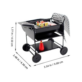 BESTonZON 1 Satz Mini-Grill kreativ Spielzeug bastelbedarf Küchenzubehör 1:12 Puppe Grillofen-Modellspielzeug Möbel Puppenhaus Miniaturküche Küchengeräte draussen Spiel Requisiten Suite