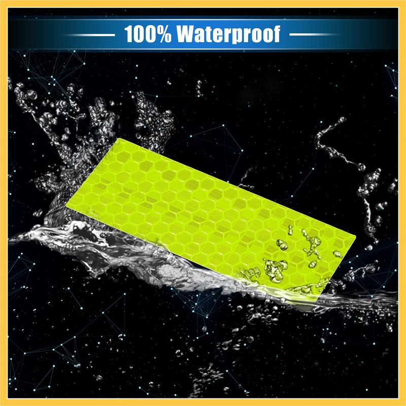 REPAIROCK 10 Pcs Reflective Stickers, 3.11"x1.18" Rectangle Shape Safety Tape