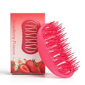 Daily Gard Scalp Massager and Shampoo Shower Brush, Detangling Hair Brush, Scalp Care Hair Brush Wet & Dry detangler for Men and Womenfor Straight/Curly/Thick/Long/Wavy/Damaged Hair, Rose Red