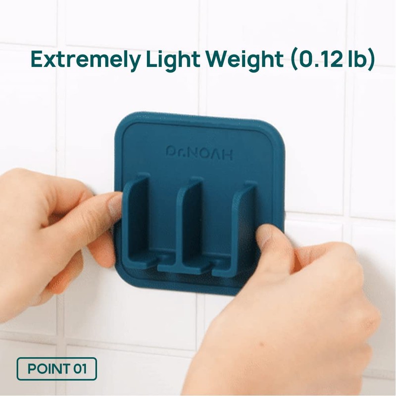 Dr.NOAH Silicone Wall Mount Toothbrush Holder | Sand Beige |