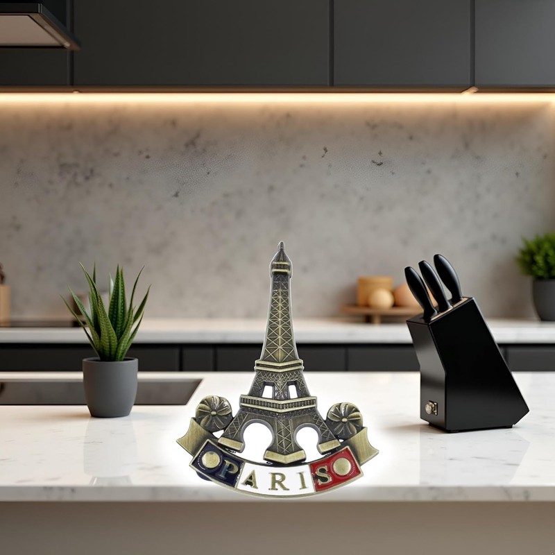 2Pcs 3D Metal Fridge Magnet Eiffel Tower Paris France Souvenir