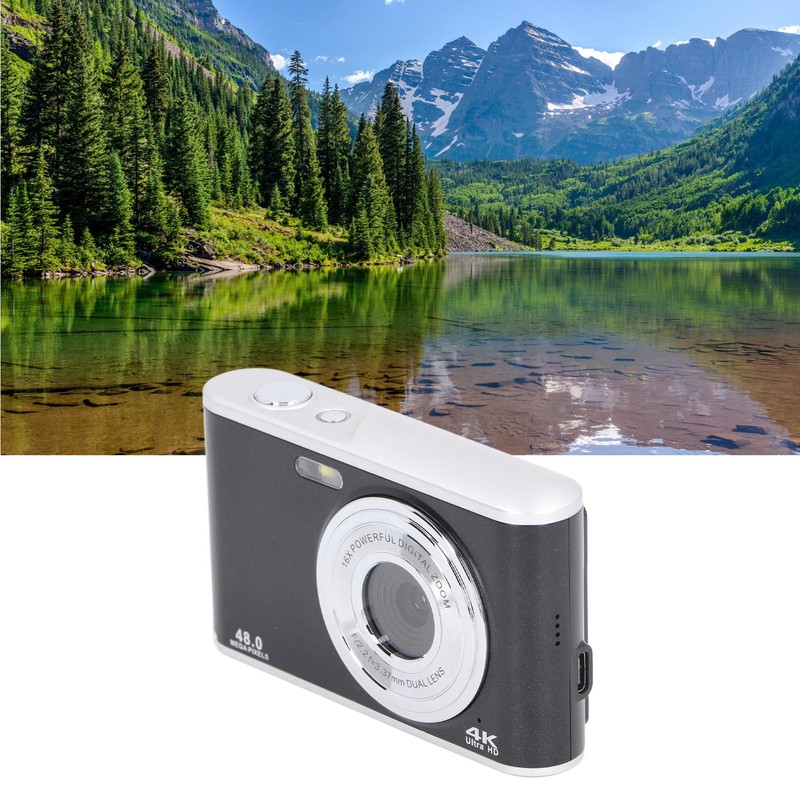 Pocket Camera 48MP 4K Ultra HD Dual Lens 16x Zoom