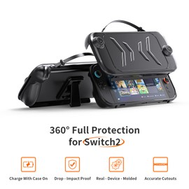 Uniraku Switch 2 (2025) 用 プロテクティブケース TPU & ABSカバー 耐衝撃 キックスタンド付き 旅行用保護ケース　全方位保護ケース