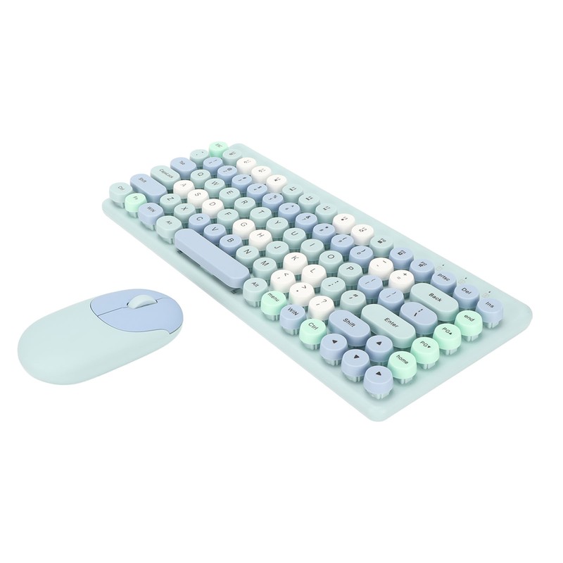 Wireless Keyboard Mouse Combo 2.4GHz Wireless Mouse 86 Keys Colorful