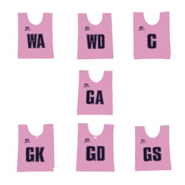 Optimum Mesh Netball Training Bibs -Perfect for Netball, Football, Rugby - Juniour Size. Pack of 7, Pink