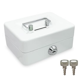 Remarks Japan Portable Safe with Lock, Mini Safe, White, Small, Security Prevention, Storage, Storage Box, For Home and Children