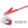 Cleqee 10PCS Alligator Clips Electrical Test Leads Dual Ended Crocodile