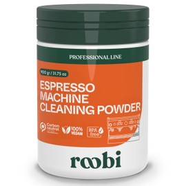 Roobi Professional Espresso Machine Cleaning Powder. Carbon Neutral Espresso Cleaner Powder. Up to 90 uses, 900gr.