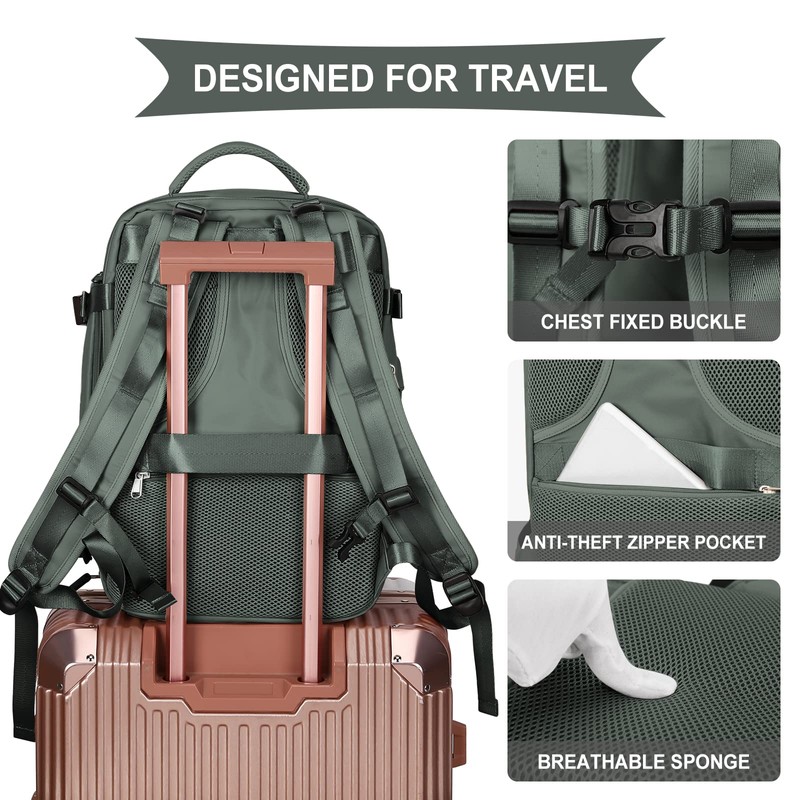 coowoz Travel Backpack For Women Men,Carry On Backpack,Hiking Backpack Waterproof