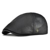 VOBOOM Leather Ivy Newsboy Caps 6 Panel Cabbie Beret Hat