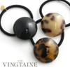 VingTAINE H7558-BE-HGOM Hair Cuff, Hair Elastic Tortoise Shell Style, Circle,