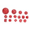 15pcs Complete Polyhedral Dice Set Acrylic D3 to D100 Spherical