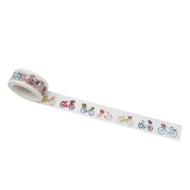 Wrapables Decorative Designs Washi Masking Tape, 15mm x 5m, Bikes & Boutiques