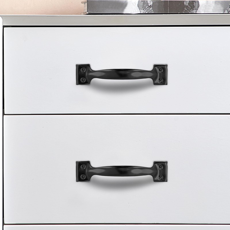 MOUYAT 20 PCS 6 Inch Gate Pull Handle, Black Rustic