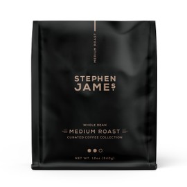 Stephen James Coffee, Premium Medium Roast Native Whole Bean Coffee, 12 oz. Bag