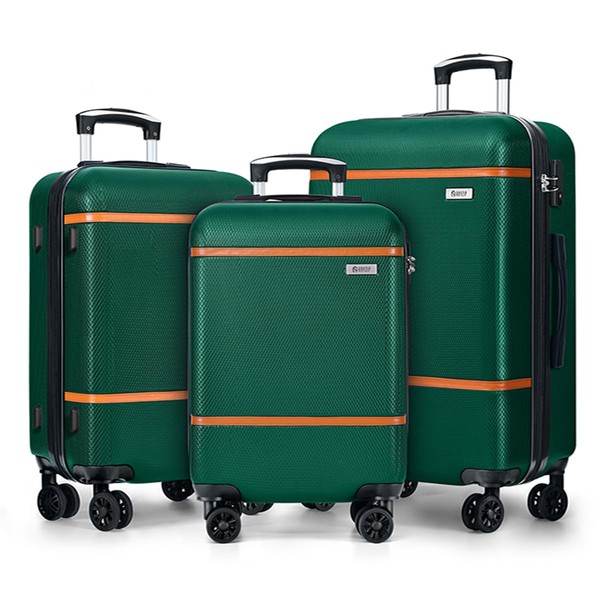 AnyZip Luggage Sets 3 Piece ABS+PC Hardside Lightweight Suitcase with