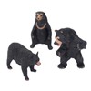 5pcs Black Bear Figure Toys Realistic Wild Animals Bear Action