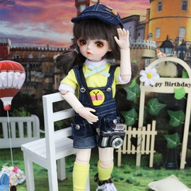 UCanaan BJD Doll, 1/6 SD Dolls 12 Inch 23 Ball Joint Doll DIY Toys with Full Set Clothes Shoes Wig Cosmetics Girls -Ke Yan
