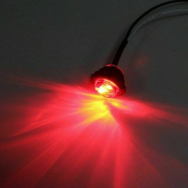 Unbranded 50x Smoked Red 3/4" Round  LED Side Marker Bullet Lights for Boat Truck Trailer