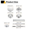 HARFINGTON 42Set Leather Snaps Fasteners Kit 17mm Brass Press-Stud Cap