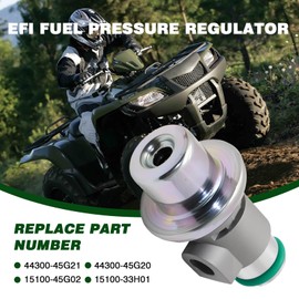 EFI Fuel Pressure Regulator 3.0 Bar Fit For SUZUKI ATV King Quad LT-A400F LT-F400F 2008-2023, Quadracer LT-Z400 2006-2009, QuadSport LT-Z400 2009-2014, Replacement for 44300-45G21, 44300-45G20