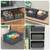 Idotry Plastic Storage Baskets with Lids, Organizer Bins, 6-Pack, Gray