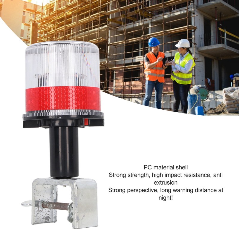 Solar Powered LED Strobe Robust Reflective Waterproof Beacon Warning Light
